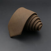 Gravata Slim de Algodão Textura Camel